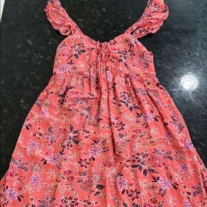 LOFT Floral Pink Casual Dress